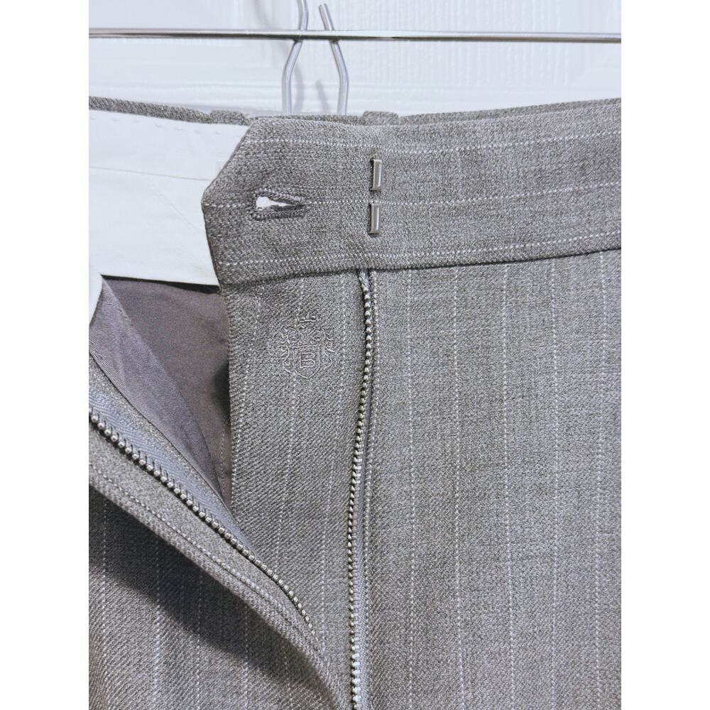 Babaton Pleated Bermuda Trouser Shorts Size 6 Gray Pinstripe Retro Academia Ivy - Picture 5 of 8